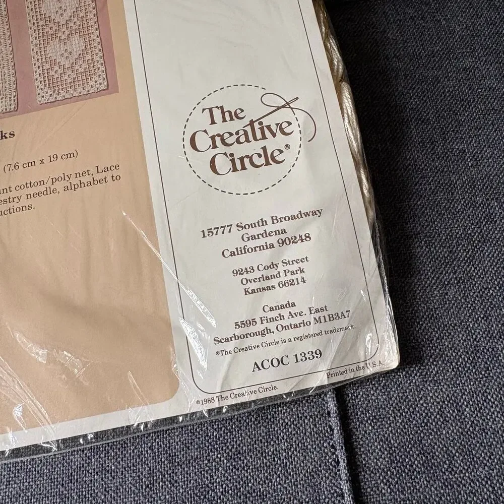 Carousel Prancer Vintage Lace Net Darning Kit by The Creative Circle 1988 Horse